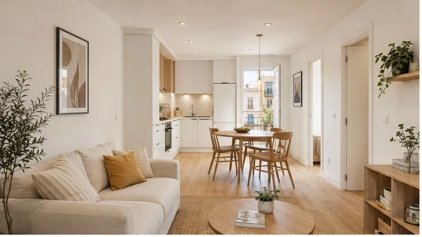 Reforma integral básica de 70 m², inspiración 2