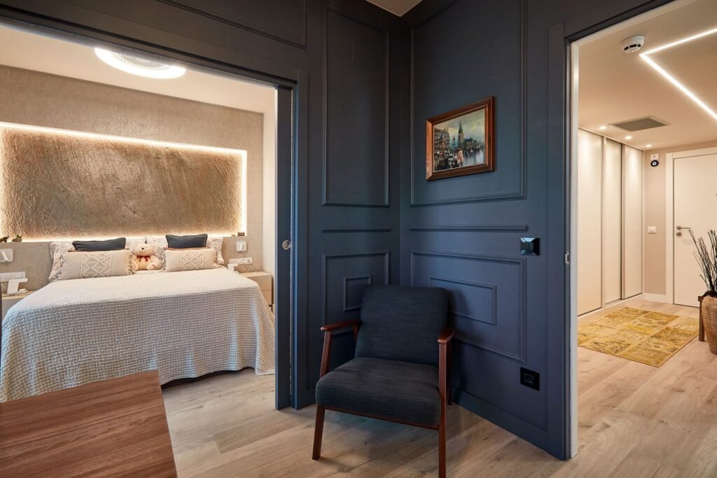 Dormitorio principal proyecto Plaza Europa - Selarom | Sebastián Bayona